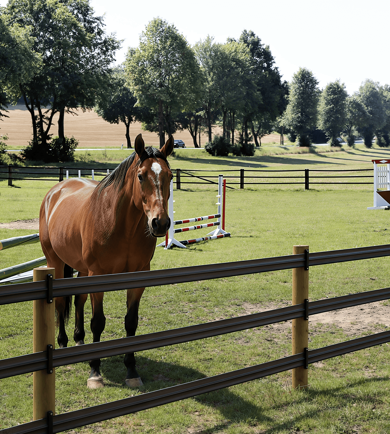 Equine fencing in field