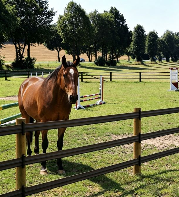 Equine fencing in field